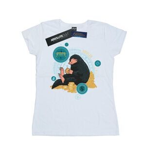 Fantastic Beasts Womens/Ladies Sitting Niffler Cotton T-Shirt / White